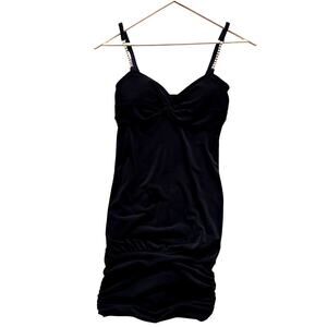 VTG Y2K Ruby Rox Banded Bottom Black Dress Women's Size Medium